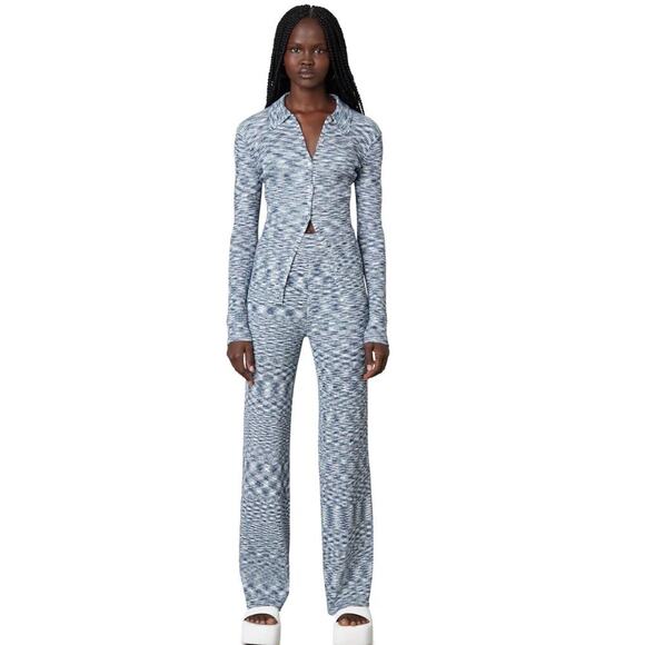 Nia Women's Willow Sweater Pants Size Flare leg Small in Marine color Comfycore - Picture 1 of 8